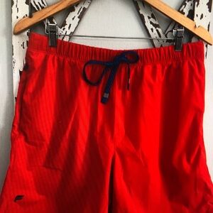 FILA Men's Red Swim Shorts with Contrast Drawstring